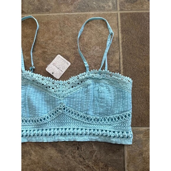 Free People Tallulah Bralette Aqua Size Small - Picture 7 of 10